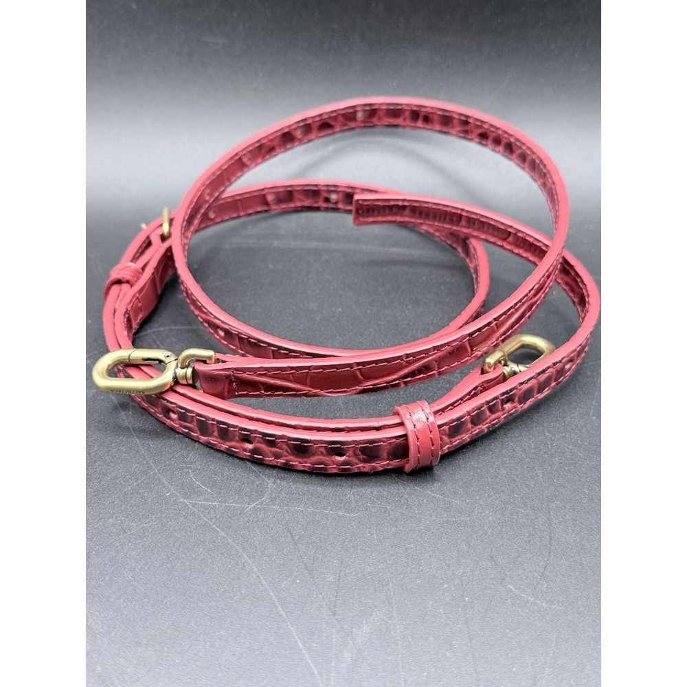 Authentic Balenciaga Hourglass Strap Dark Red Crocodile Calfskin Gold Hardware